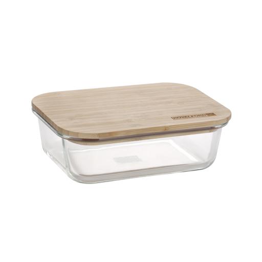 Borosilicate Glass Container with Bamboo Lid - 640ML