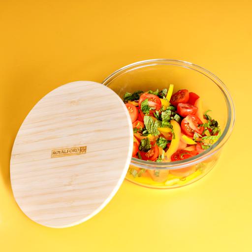 Microwave Safe Oven Safe Round Shape Borosilicate Glass Salad Bowl