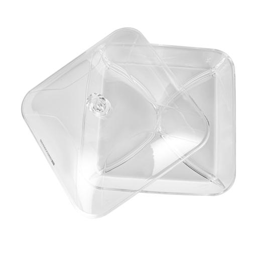 display image 6 for product Square Acrylic Candy Tray, 4 Compartment Design, RF10338 | Beautiful Centerpiece with Transparent Lid | Appetizers Food Tray for Dried Fruits, Nuts, Candies, Salad