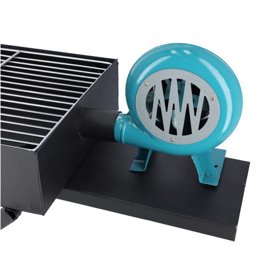 display image 13 for product Barbecue Grill Stand with Blower, RF10354 - Foldable Barbecue Charcoal Grill, Folding Tabletop Kabab Smoker Grill for Outdoor Camping, Durable Iron