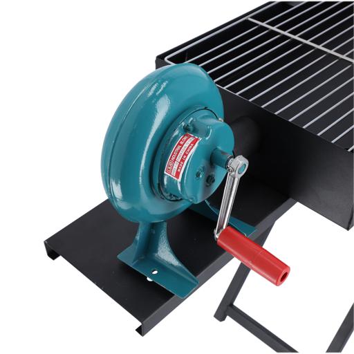 display image 12 for product Barbecue Grill Stand with Blower, RF10354 - Foldable Barbecue Charcoal Grill, Folding Tabletop Kabab Smoker Grill for Outdoor Camping, Durable Iron