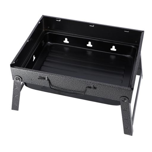 display image 14 for product Barbecue Stand with Grill, RF10357 - Foldable Barbecue Charcoal Grill, Folding Tabletop Kabab Smoker Grill for Outdoor Camping, Durable Iron