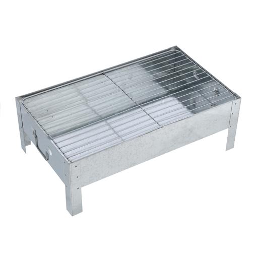 display image 9 for product Barbeque Stand with Grill, Iron Construction, RF10364 - Charcoal Grill, Premium-Quality Material, Folding Tabletop Kabab Smoker Grill for Outdoor Camping