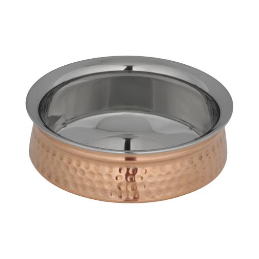 display image 7 for product Cooper Steel Serving Handi, RF10391 | Copper Stainless Steel Hammered Handi | Indian Serving Bowl | Indian Dishes Serve ware for Vegetable and Curries