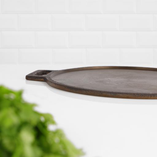 Cast Iron Roti Tawa, Double Handled Cast Iron Crepe Pan For Dosa