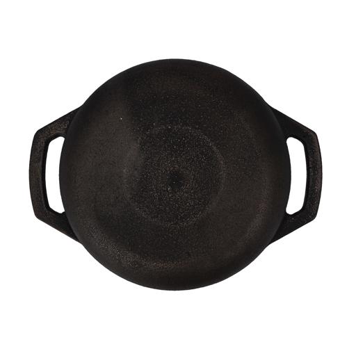 LODGE 9 INCH CAST IRON MINI WOK WITH LOOP HANDLES, IRON KADAI, IRON WOK, LODGE WOK