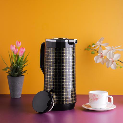 display image 3 for product Double Wall Vacuum Flask, 1L Thermos with Lid, RF10403 | Thermal Insulated Airpot | Keep Drinks Hot/ Cold | Asbestos-Free Pink Glass Inner | Portable & Leak Proof Thermal Flask