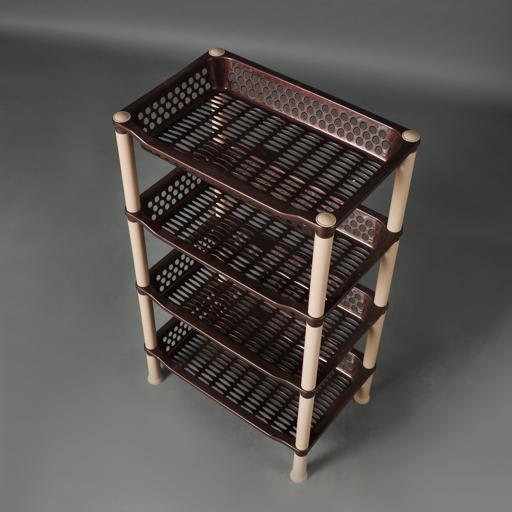 Royal Ford 4 Tier Rattan Storage Cabinet