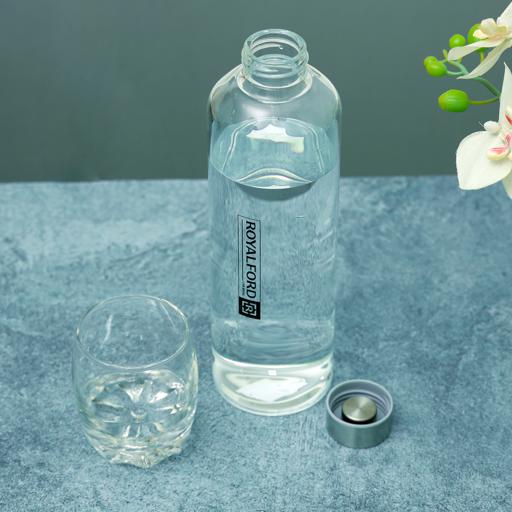 display image 3 for product Water Bottle, 500ml Borosilicate Glass Bottle, RF10432 | BPA-Free Portable & Leak-Resistant Bottle | Ideal for School, Home, Office, Travel, Sport, Gym, Etc