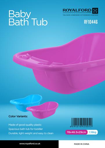 display image 7 for product Baby Bath Tub, Good Quality Plastic Material, RF10446 | Ergonomic And Spacious, Soft Curved | Durable, Lightweight