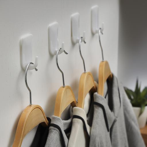 8pcs Stainless Steel Metal Hooks for Hanging Adhesive Wall Hooks Kitchen
