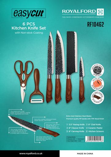 Urban Auctions - (NEW) KITCHEN KING 6 PCS KNIFE SET - NON STICK
