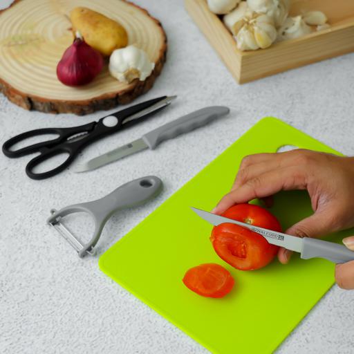 Food & Vegetable Kitchen Stainless Steel Cutting Board Scissors & Cutting  Knife 