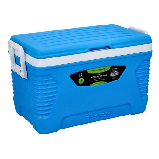 display image 6 for product Insulated Ice Cooler Box, 32L Portable Ice Chest, RF10479 | 3 Layer PP-PU-HDPE | Premium Quality Polymer | Thermal Insulation | Camping Cooler Ice Box for BBQs, Outdoor Activities