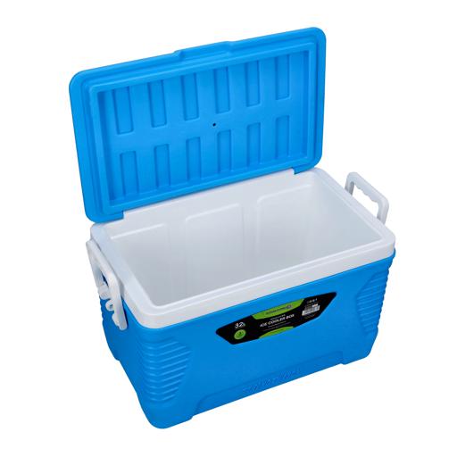 display image 4 for product Insulated Ice Cooler Box, 32L Portable Ice Chest, RF10479 | 3 Layer PP-PU-HDPE | Premium Quality Polymer | Thermal Insulation | Camping Cooler Ice Box for BBQs, Outdoor Activities