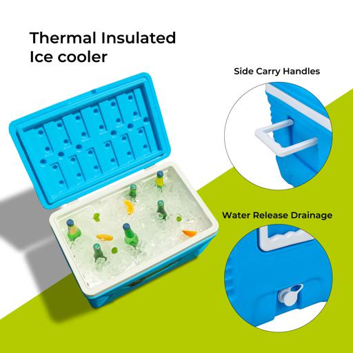 Insulated Ice Cooler Box - 62Ltr