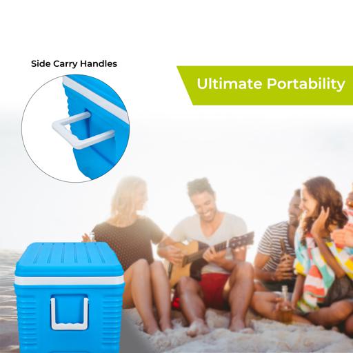 display image 4 for product Insulated Ice Cooler Box, 62L Portable Ice Chest, RF10480 | 3 Layer PP-PU-HDPE | Premium Quality Polymer | Thermal Insulation | Camping Cooler Ice Box for BBQs, Outdoor Activities