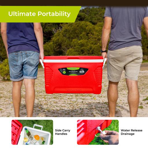 Folding Ice Box Cooler with Wheel Camping Storage Bag Insulated
