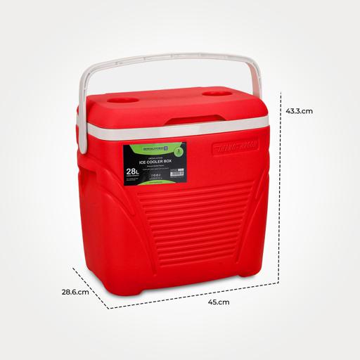 display image 10 for product Insulated Ice Cooler Box, 28L Portable Ice Chest, RF10481 | 3 Layer PP-PU-HDPE | Premium Quality Polymer | Thermal Insulation | Camping Cooler Ice Box for BBQs, Outdoor Activities