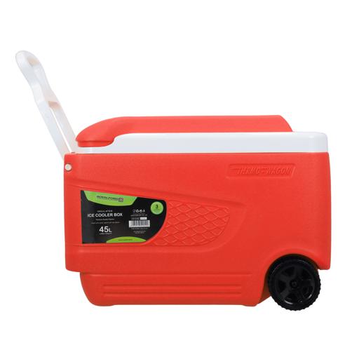 display image 6 for product Insulated Ice Cooler Box, 45L Portable Ice Chest, RF10482 | 3 Layer PP-PU-HDPE | Premium Quality Polymer | Thermal Insulation | Ice Cooler with Wheels & Handle