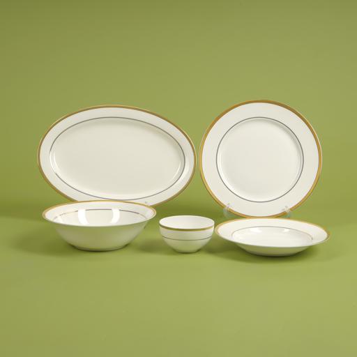 display image 3 for product Premium Porcelain Dinner Set, 20pcs Set, RF10490 | Chip Resistant | Dishwasher Safe | Freezer Safe | Plates, Dishes, Bowls, Spoons, Service For 6