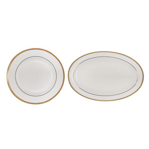 display image 7 for product Premium Porcelain Dinner Set, 20pcs Set, RF10490 | Chip Resistant | Dishwasher Safe | Freezer Safe | Plates, Dishes, Bowls, Spoons, Service For 6