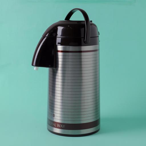 display image 6 for product Airpot Flask, Double Wall Vacuum Insulation, RF10501 | Asbestos-Free Glass Inner | 360° Rotating Base; Splash-Proof Nozzle | Portable And Leak-Resistant | Keep Drinks Hot Or Cold for Hours