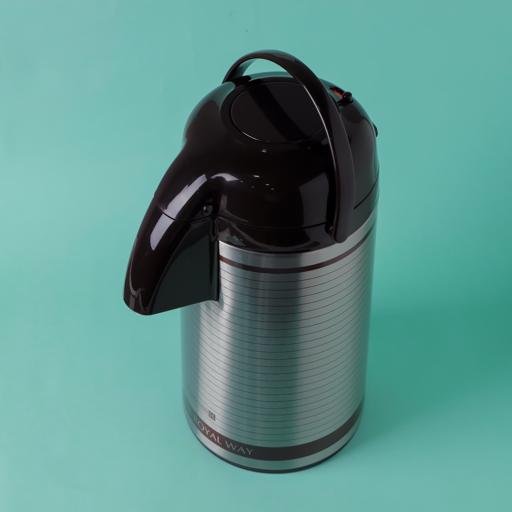 display image 5 for product Airpot Flask, Double Wall Vacuum Insulation, RF10501 | Asbestos-Free Glass Inner | 360° Rotating Base; Splash-Proof Nozzle | Portable And Leak-Resistant | Keep Drinks Hot Or Cold for Hours