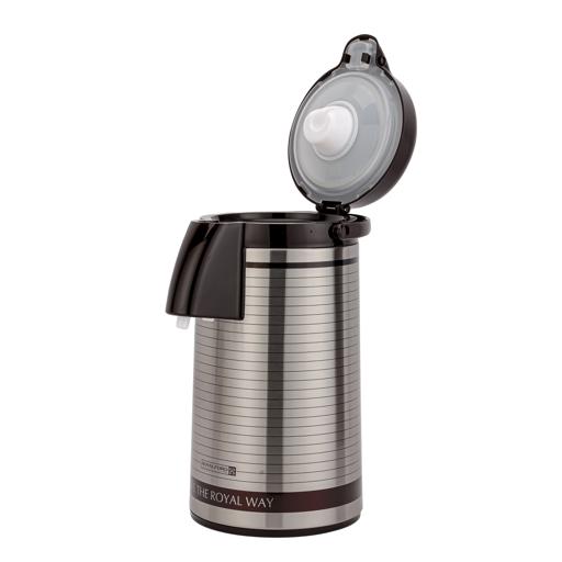 display image 11 for product Airpot Flask, Double Wall Vacuum Insulation, RF10501 | Asbestos-Free Glass Inner | 360° Rotating Base; Splash-Proof Nozzle | Portable And Leak-Resistant | Keep Drinks Hot Or Cold for Hours