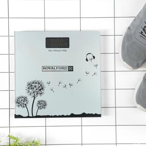 display image 4 for product Health Scale, LCD Digital Display Scale, Non-Slip, RF10502 | Super Slim Digital Body | Instant Reading Step-On Feature | Toughened Glass | Black Weight Bathroom Scales