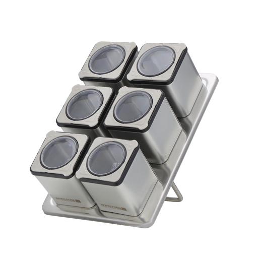 6 Jars Spice Rack set