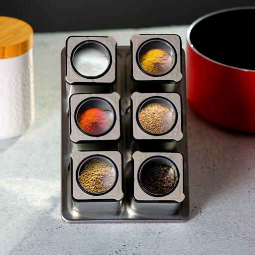 Magnetic Spice Set Rack, Seasonings Containers and Condiments Set