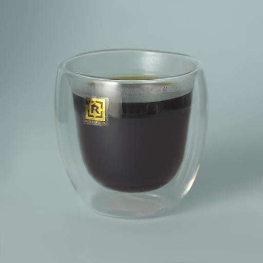 1pc 150ml Flat Shape Double Wall Insulated Glass Coffee Cup With