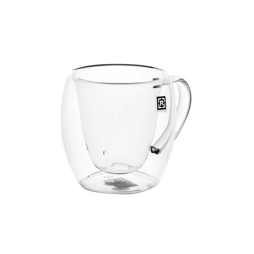 2PCS Double Wall Insulated Glass Coffee Glass Mug Tea Cup With Handle 200ml