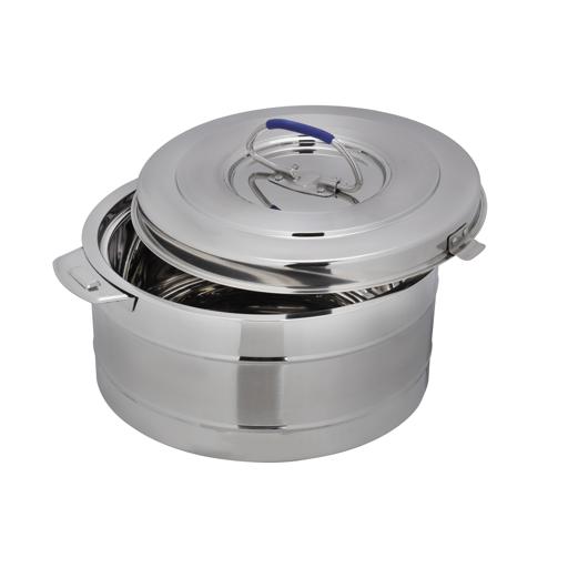 display image 6 for product Delta Double Wall Stainless Steel Hot Pot, RF10548 | Firm Twist Lock | Strong Handles With Heavy-Duty Rivets | Steel Serving Pot, Steel Chapati Storage Box, Roti Serving Pot, Chapati Dabba