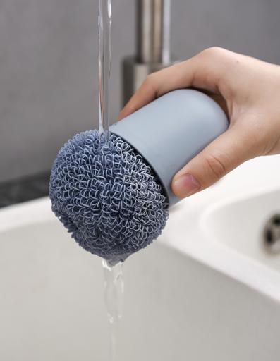 Kitchen Metal Soft Scrubber Scourer Pans Pot Brush Scouring Ball 3pcs Home  