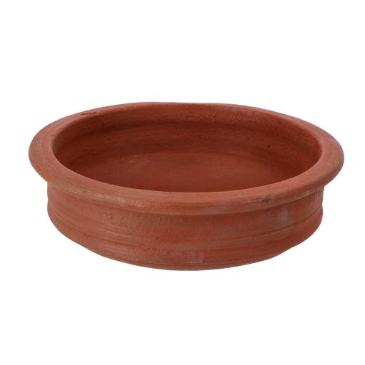 display image 4 for product Flat Fish Curry Pot, Handmade Natural Clay Pot, RF10575 | Can be used on Gas Stove or Open Fire | Earthen Handi/ Mitti Ke Bartan/ Clay Pot for Cooking & Serving