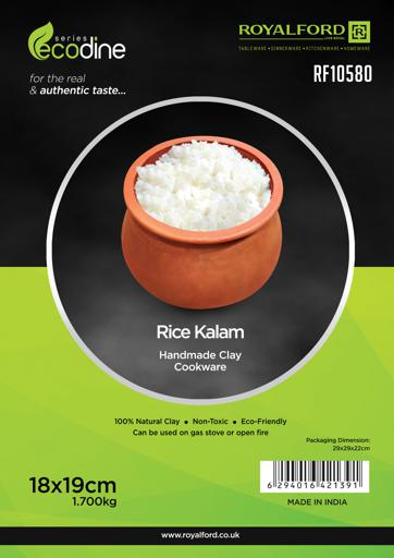 display image 9 for product Rice Kalam, 100% Natural Clay Handmade Cookware, RF10580 | Non-toxic & Eco-Friendly | Can be used on Gas Stove or Open Fire | Earthen Pot/ Clay Pot for Rice, Curry