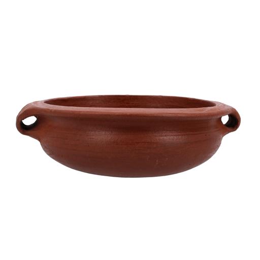 display image 0 for product Uruli Chatti with Handle, Handmade Clay Cookware, RF10587 | Can Be Used on Gas Stove or Open Fire | Natural Clay Pot/ Earthen Pot for Curry, Sambar, Rice & Dessert