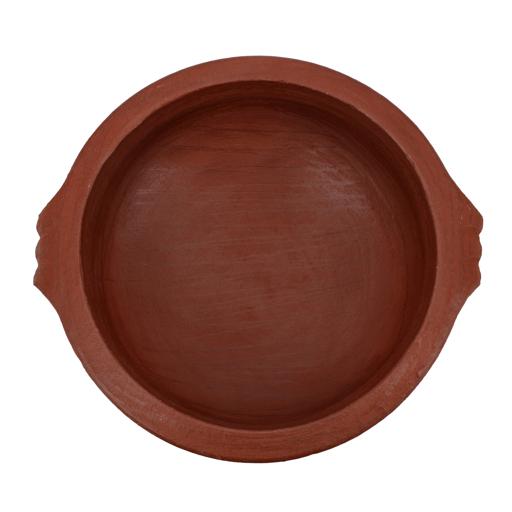 display image 7 for product Uruli Chatti with Handle, Handmade Clay Cookware, RF10587 | Can Be Used on Gas Stove or Open Fire | Natural Clay Pot/ Earthen Pot for Curry, Sambar, Rice & Dessert
