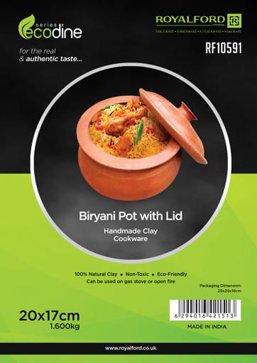 Clay Biriyani rice pot with lid 20CM