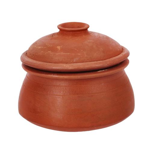 display image 0 for product Briyani Pot with Lid, Handmade Clay Cookware, RF10591 | Can be used on Gas Stove or Open Fire | 100% Natural Clay Pot/ Earthen Pot for Rice, Curry, Dessert