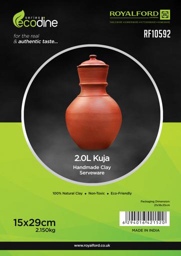 display image 6 for product 2.0L Kuja, Handmade Clay Serveware, RF10592 | 100% Natural Clay | Non-Toxic, Eco-Friendly | Clay Jug For Water Or Drinks | Used For Serving Water