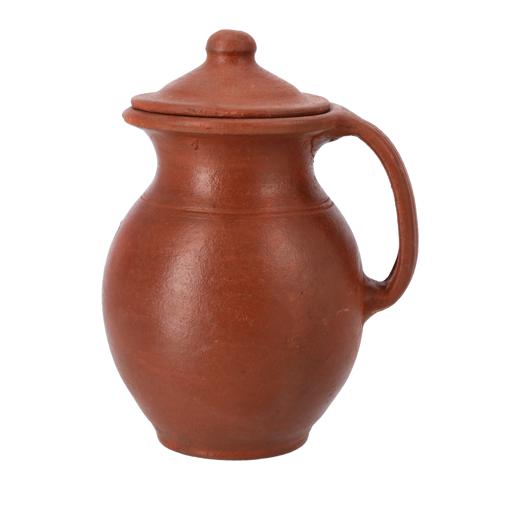 Traditional Pure Natural Clay Water Pot With Lid, for Drinking Water, Home  Utility 