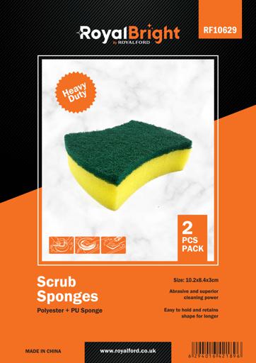 display image 8 for product Royalford 2Pcs Scrub Sponge