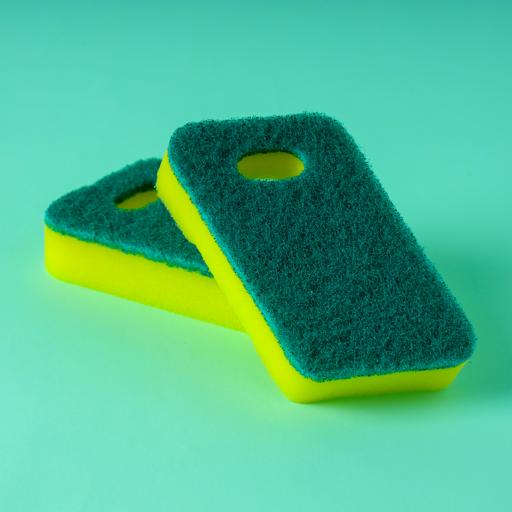 2PCS Grip Abrasive Cleaning Sponges - China Kitchen Sponge Scourer