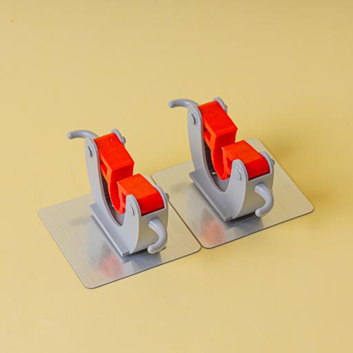 display image 2 for product Royalford 2Pcs Single Mop Holder with 2 Hooks