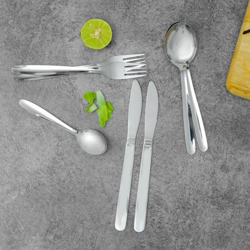 24 Pcs Stainless Steel Regular Cutlery Set For Kitchen