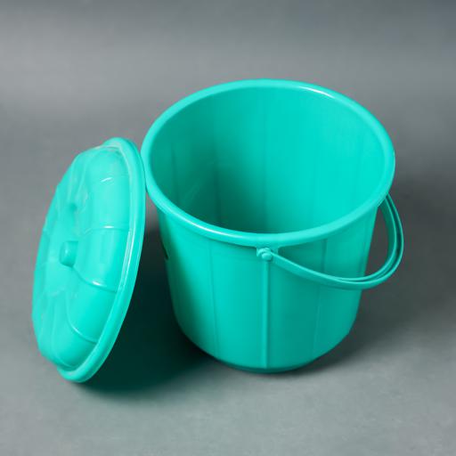 display image 3 for product Plastic Bucket with Lid, 5L Bucket with Handle, RF10681 | Plasticware Leak-proof Bucket | Sturdy, Long Lasting Design | Ideal for Home, Garden, DIY Bucket