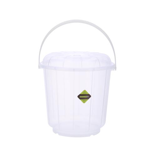 display image 0 for product Transparent Bucket with Lid, 7L Plastic Bucket RF10690 | Comfortable Handle for Easy Grip | Multifunctional | Ideal for Home, Garden, DIY Bucket | Leakproof Bucket with Lid